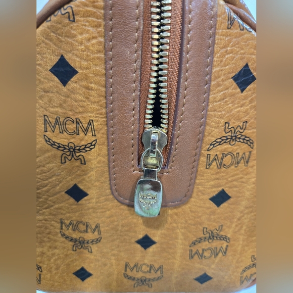 MCM COGNAC VISETOS MONOGRAM BOSTON BAG-AUTHENTIC - Picture 9 of 14